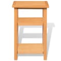 Miniatyrbilde 3 av 8: vidaXL Endebord med bladhylle 27x35x55 cm heltre eik