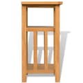 Miniatyrbilde 4 av 8: vidaXL Endebord med bladhylle 27x35x55 cm heltre eik
