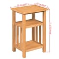 Miniatyrbilde 6 av 8: vidaXL Endebord med bladhylle 27x35x55 cm heltre eik