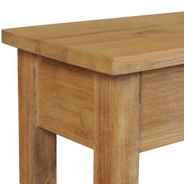 vidaXL Konsollbord massiv teak 120x30x80 cm