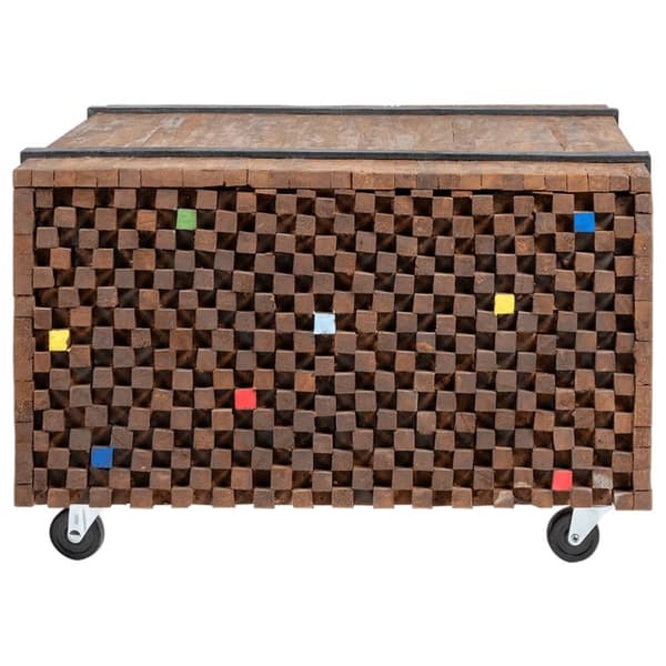 vidaXL sidebord teaktræ 60 x 60 x 38 cm