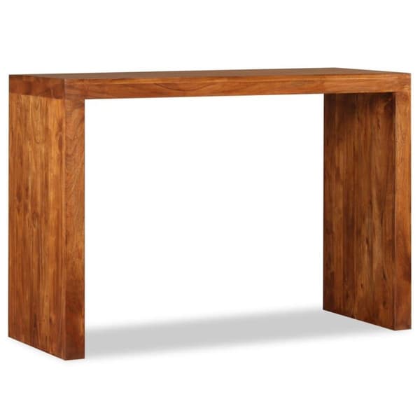 vidaXL Sivupöytä täysi puu hunajaviimeistelyllä 110x40x76 cm