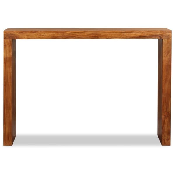 vidaXL Sivupöytä täysi puu hunajaviimeistelyllä 110x40x76 cm