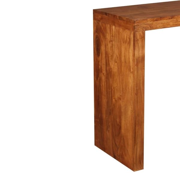 vidaXL Sivupöytä täysi puu hunajaviimeistelyllä 110x40x76 cm