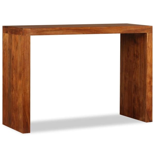 vidaXL Sivupöytä täysi puu hunajaviimeistelyllä 110x40x76 cm