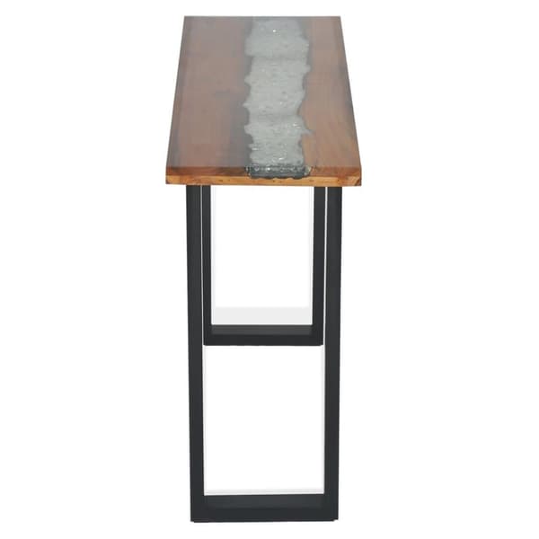 vidaXL Konsollbord teak 100x35x75 cm