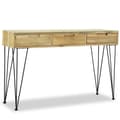 Miniatyrbild 3 av 11: vidaXL Konsolbord 120x35x76 cm massiv teak