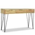 Miniatyrbild 5 av 11: vidaXL Konsolbord 120x35x76 cm massiv teak
