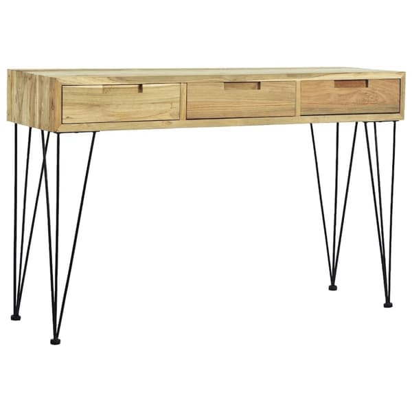 vidaXL Konsolbord 120x35x76 cm massiv teak