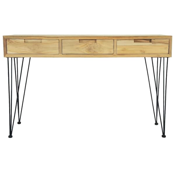 vidaXL Konsolbord 120x35x76 cm massiv teak