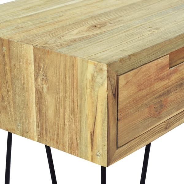 vidaXL Konsolbord 120x35x76 cm massiv teak