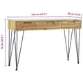 Miniatyrbild 11 av 11: vidaXL Konsolbord 120x35x76 cm massiv teak