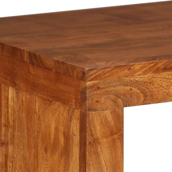 vidaXL Konsolbord massivt trä med honungsfinish 110x40x76 cm