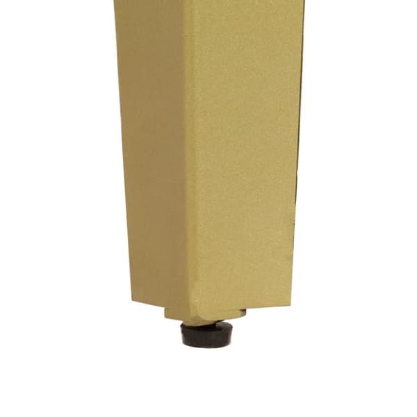 vidaXL konsolbord massivt mangotræ med messing 110 x 35 x 76 cm grå