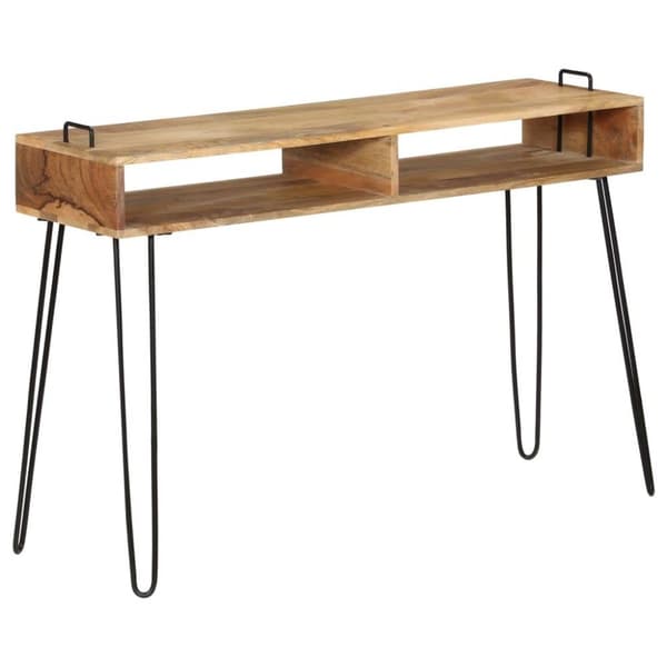 vidaXL konsolbord i massivt mangotræ 115 x 35 x 76 cm