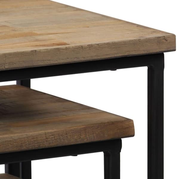 vidaXL plantebordssæt 3 dele genanvendt teak