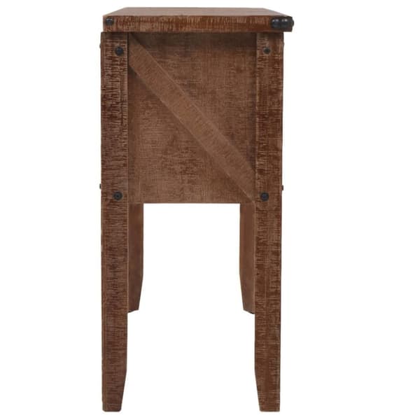 vidaXL Konsolbord massivt granträ 131x35,5x75 cm brun