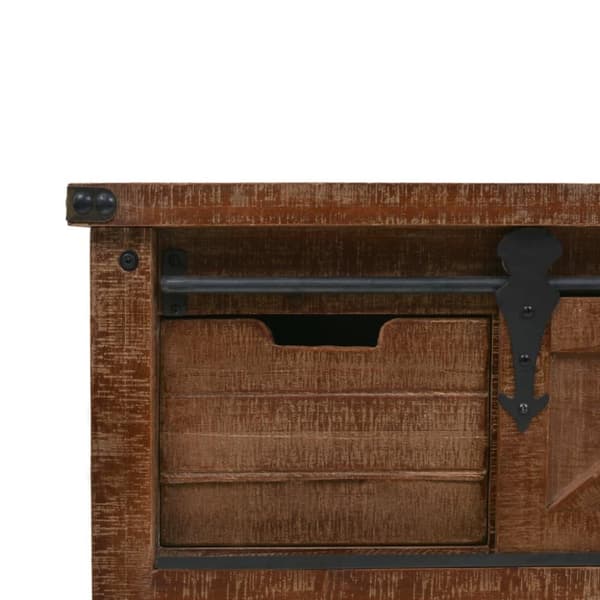 vidaXL Konsolbord massivt granträ 131x35,5x75 cm brun
