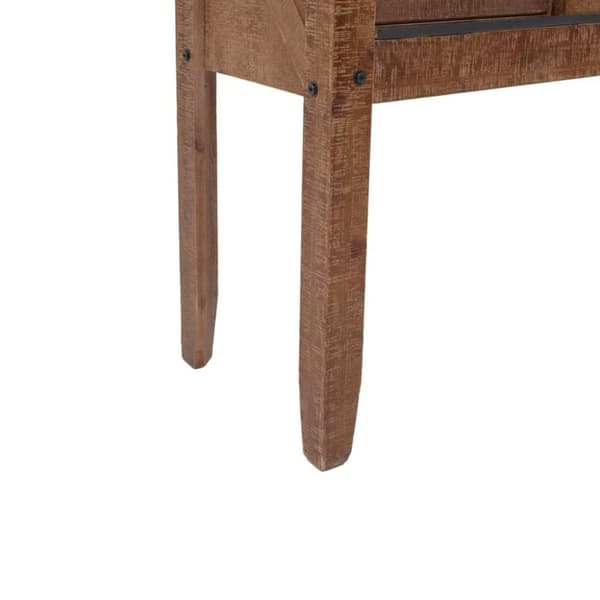 vidaXL Konsolbord massivt granträ 131x35,5x75 cm brun