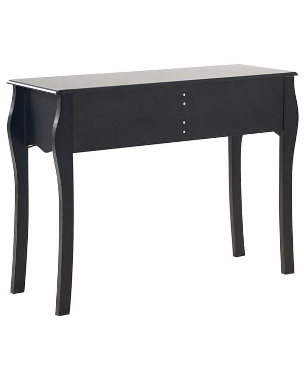Konsolipöytä musta 100 x 75 x 35 cm MDF-levy lastulevy 2 laatikkoa retro perinteinen