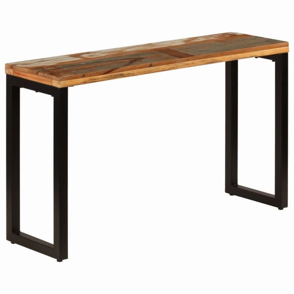 vidaXL Konsolbord 120x35x76 cm massivt återvunnet trä och stål
