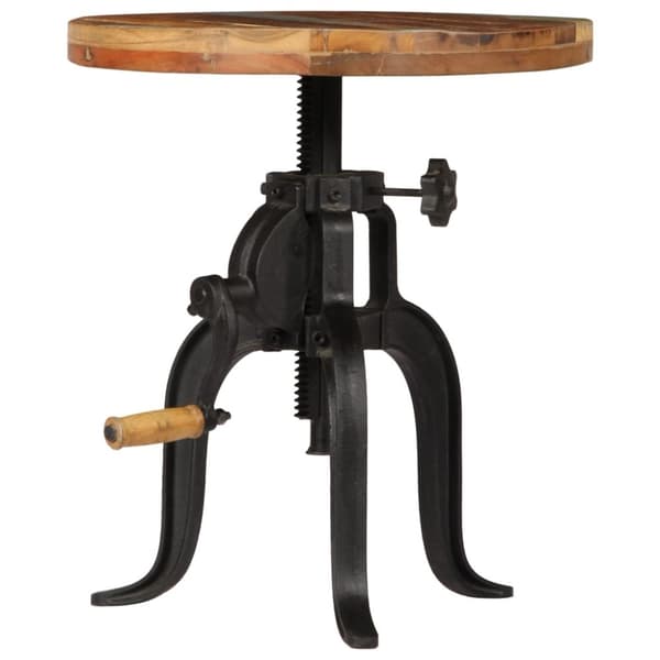 vidaXL Sidebord 45x(45-62) cm gjenvunnet heltre og støpejern