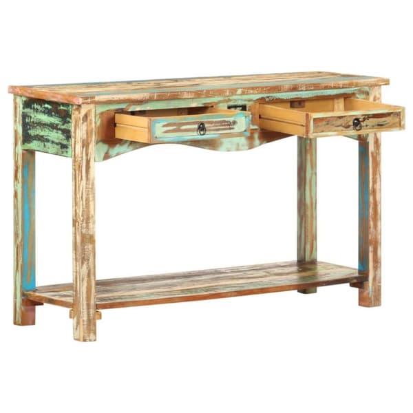 vidaXL konsolbord 120x40x75 cm massivt genbrugstræ