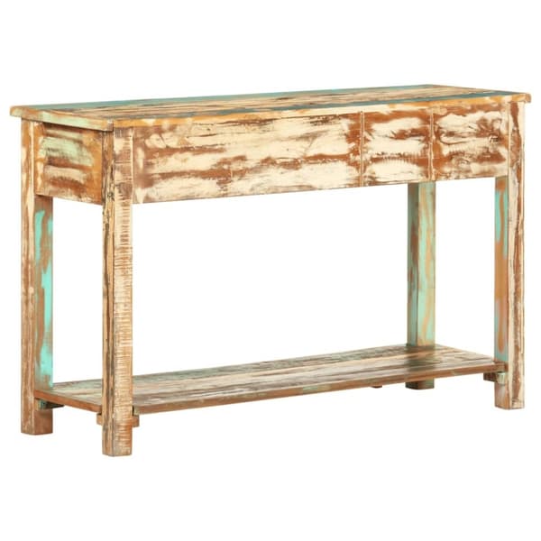 vidaXL konsolbord 120x40x75 cm massivt genbrugstræ