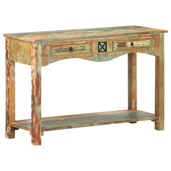 vidaXL konsolbord 120x40x75 cm massivt genbrugstræ