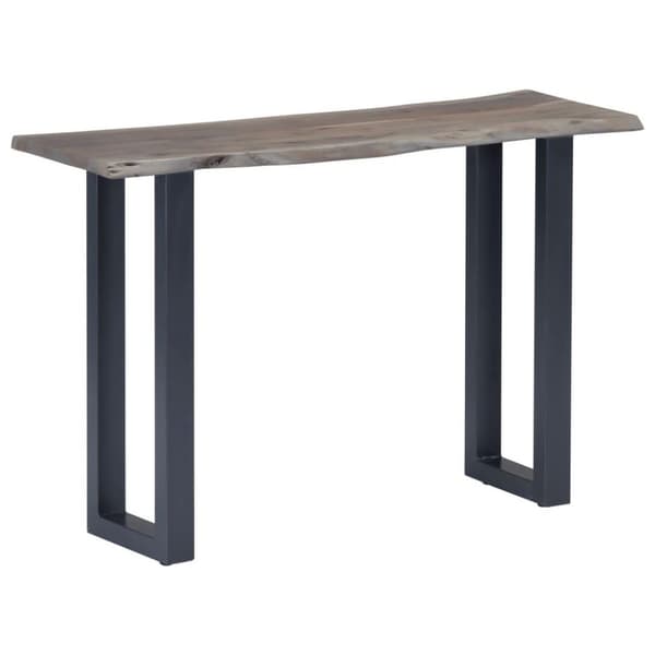 vidaXL Konsollbord grå 115x35x76 cm heltre akasie og jern