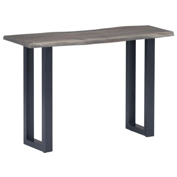 vidaXL Konsollbord grå 115x35x76 cm heltre akasie og jern