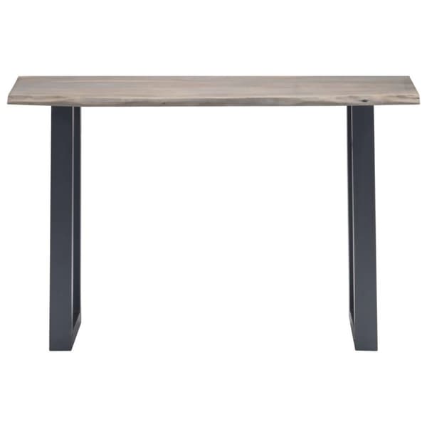 vidaXL Konsolipöytä harmaa 115x35x76 cm akaasiapuu ja rauta