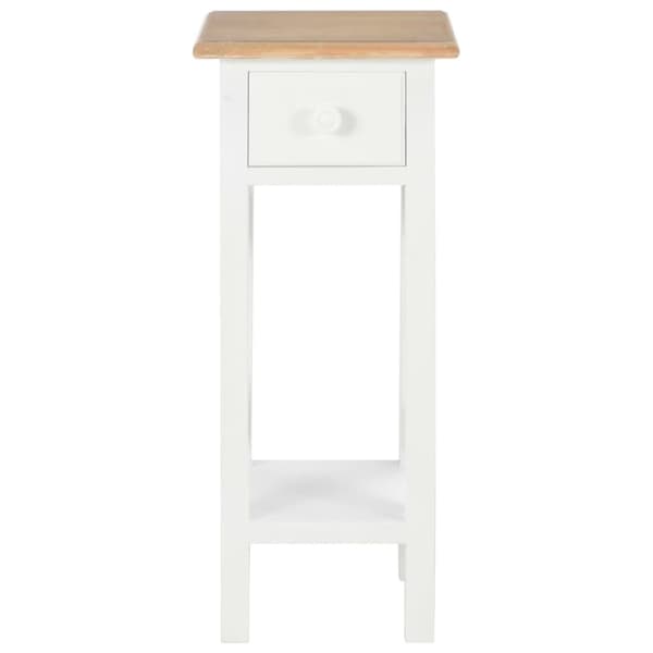 vidaXL Sidebord hvit 27x27x65,5 cm tre