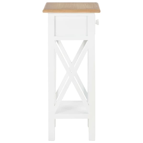 vidaXL Sidebord hvit 27x27x65,5 cm tre