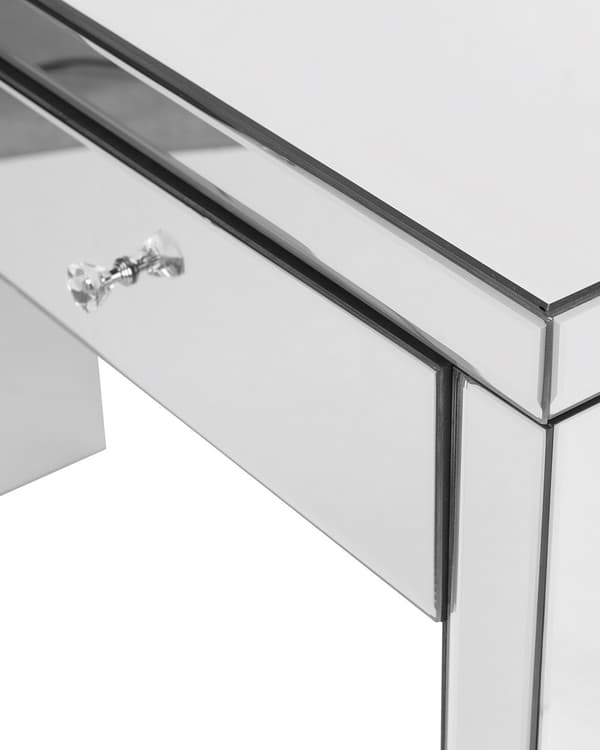 Spejlkonsol Glas 2 Skuffer 77 x 100 cm Glam Stil