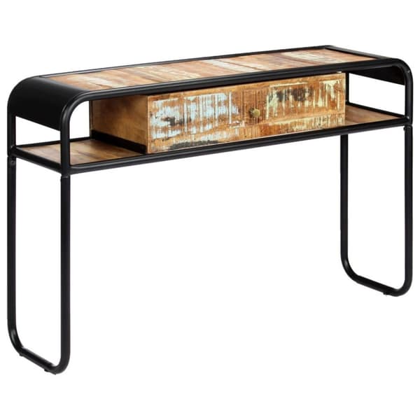 vidaXL konsolbord 118x30x75 cm massivt genbrugstræ