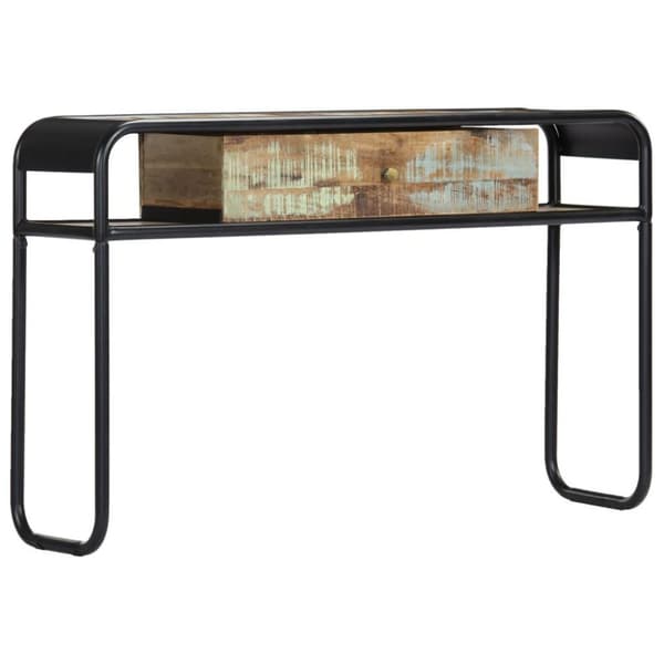 vidaXL konsolbord 118x30x75 cm massivt genbrugstræ