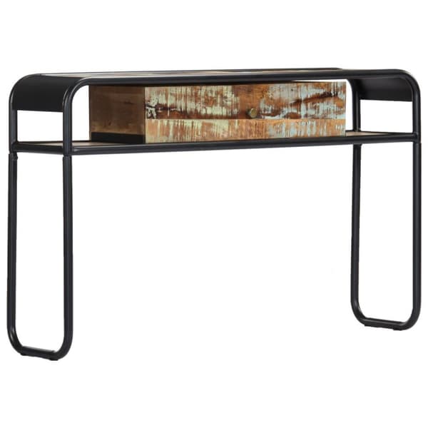 vidaXL konsolbord 118x30x75 cm massivt genbrugstræ