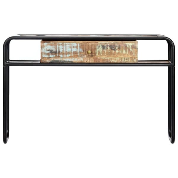 vidaXL konsolbord 118x30x75 cm massivt genbrugstræ