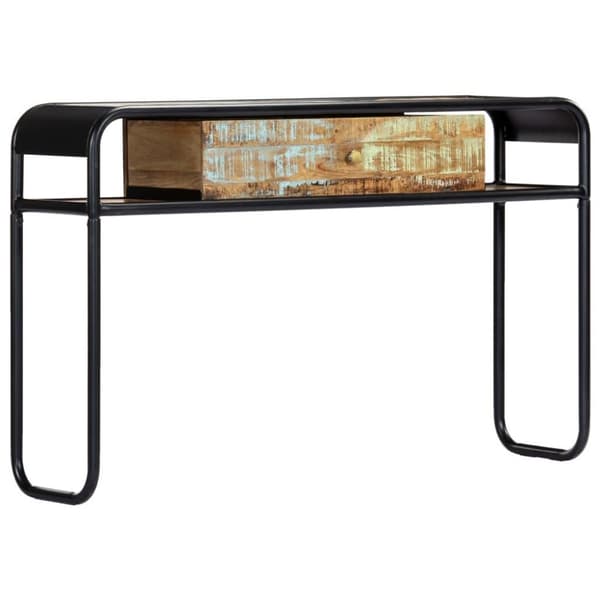 vidaXL konsolbord 118x30x75 cm massivt genbrugstræ