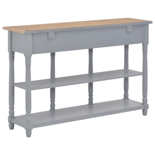 vidaXL konsolbord 120 x 30 x 76 cm MDF grå