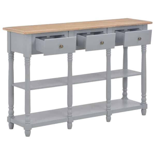 vidaXL konsolbord 120 x 30 x 76 cm MDF grå
