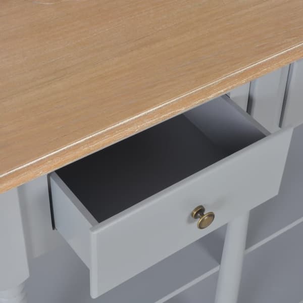 vidaXL konsolbord 120 x 30 x 76 cm MDF grå