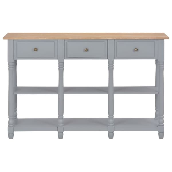 vidaXL konsolbord 120 x 30 x 76 cm MDF grå