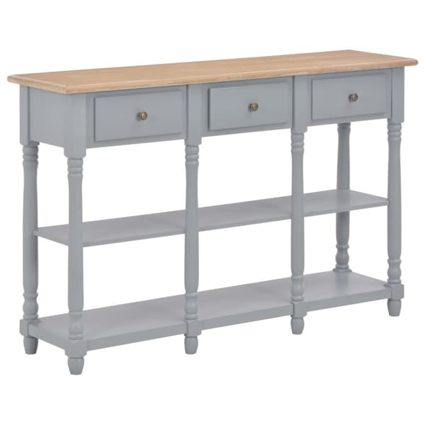 vidaXL konsolbord 120 x 30 x 76 cm MDF grå