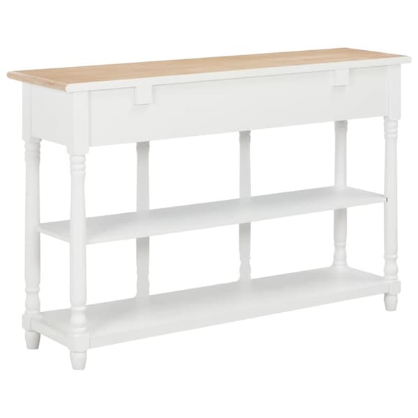 vidaXL konsolbord 120 x 30 x 76 cm MDF hvid