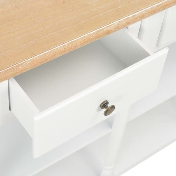vidaXL konsolbord 120 x 30 x 76 cm MDF hvid