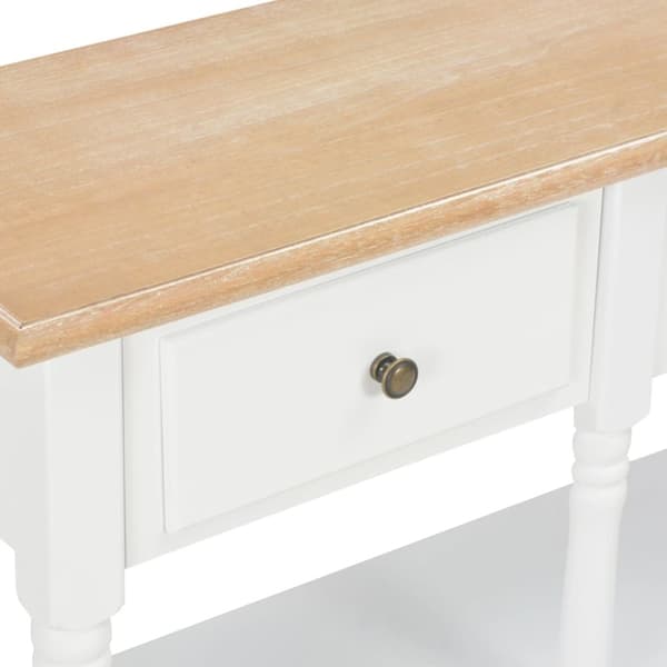 vidaXL konsolbord 120 x 30 x 76 cm MDF hvid