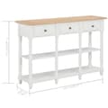 Miniatyrbillede 9 af 9: vidaXL konsolbord 120 x 30 x 76 cm MDF hvid