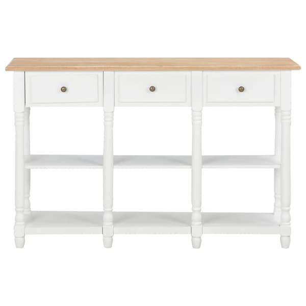 vidaXL konsolbord 120 x 30 x 76 cm MDF hvid